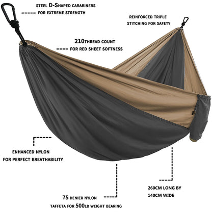 Parachute Camping Hammock with Tree Straps — photo 2