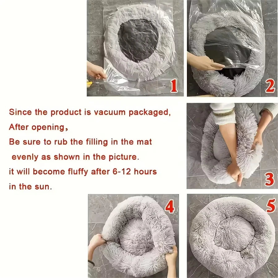 Fluffy Donut Pet Bed — Cats & Small Dogs — photo 5