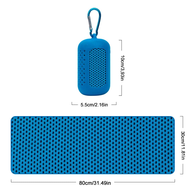 Instant Cooling Towel with Carry Case — Blue — photo 2