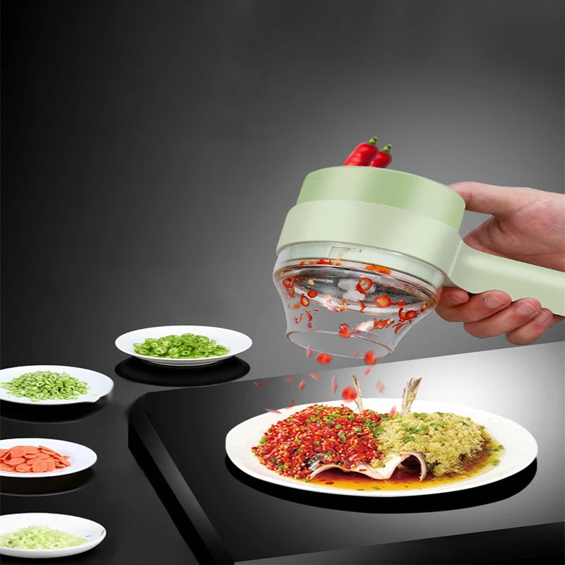 Cordless 4-in-1 Vegetable Chopper & Slicer — photo 2