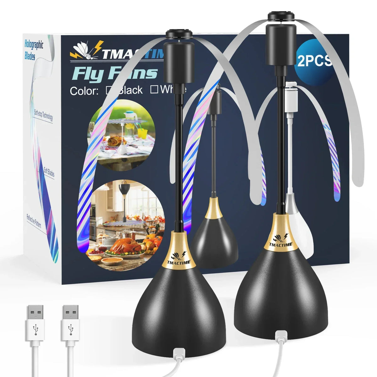 Table Fly Fan — Soft Blades, Rechargeable — photo 7