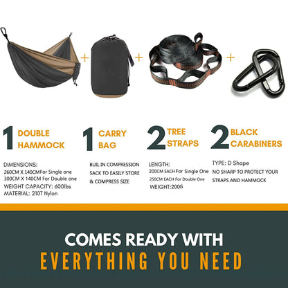 Parachute Camping Hammock with Tree Straps — photo 3