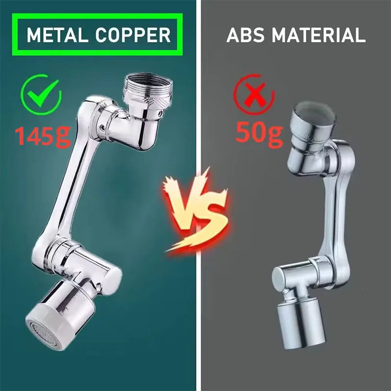 1080° Swivel Tap Extender — Metal, 2 Spray Modes — photo 3