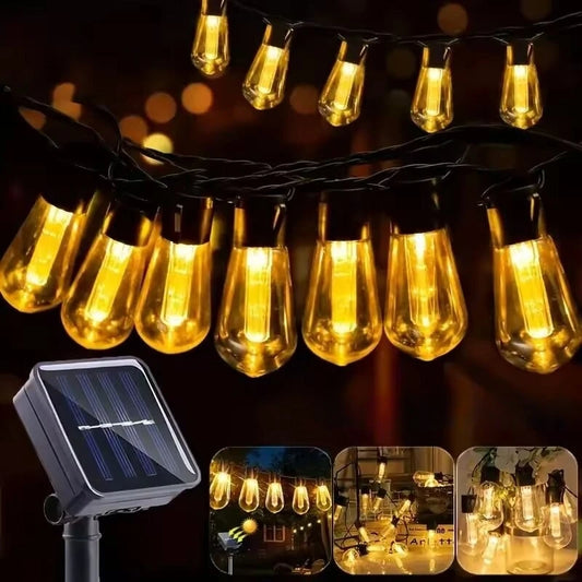 Solar Festoon String Lights — 5 m, 10 Bulbs — photo 1