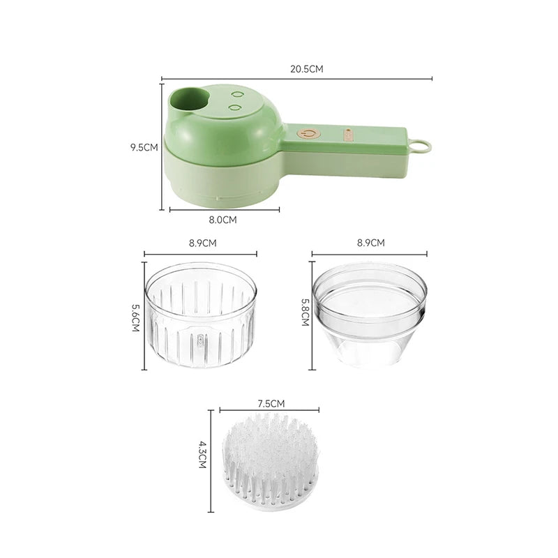 Cordless 4-in-1 Vegetable Chopper & Slicer — photo 6