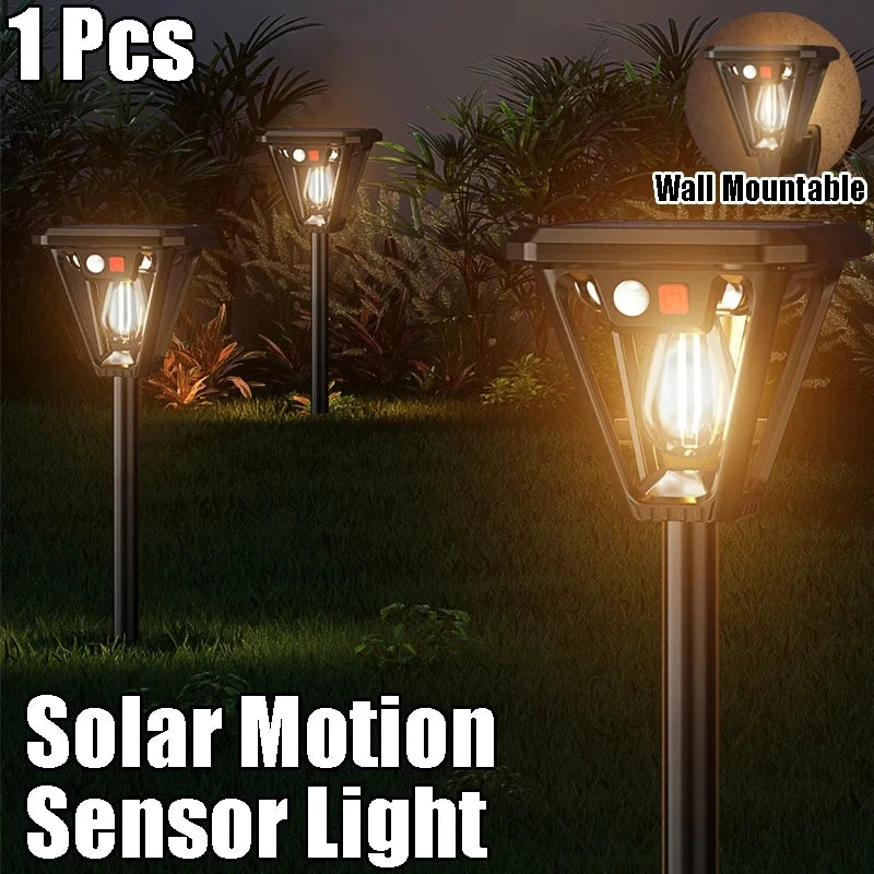 2-in-1 Solar Motion Sensor Lantern — Path Stake or Wall Mount — photo 2