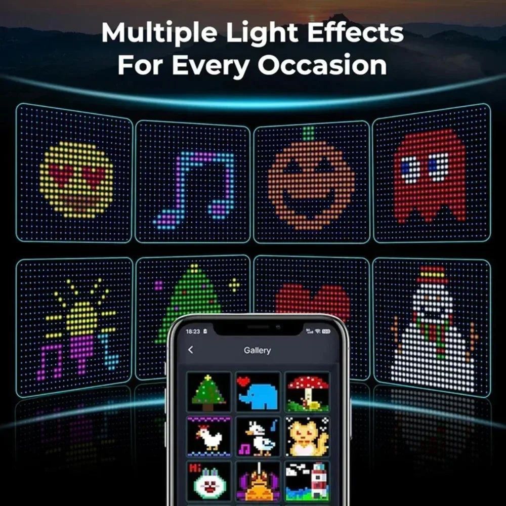 Smart Christmas Curtain Lights — App-Controlled 400 LED Pixel Display — photo 1