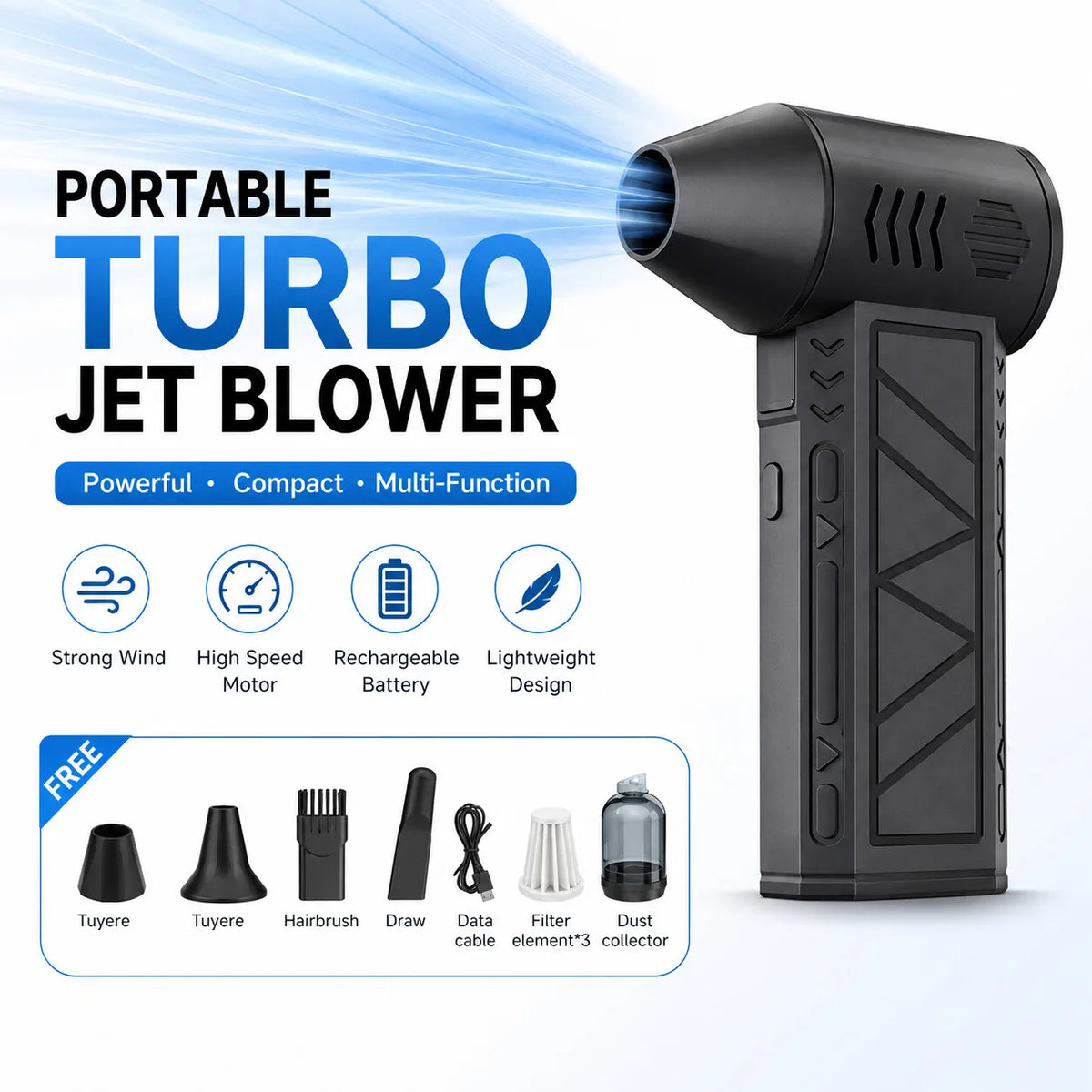 Cordless Turbo Jet Blower — Brushless Motor — photo 1