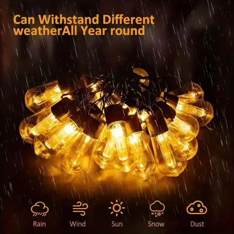 Solar Festoon String Lights — 5 m, 10 Bulbs — photo 4