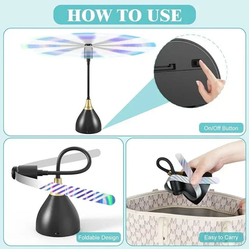 Table Fly Fan — Soft Blades, Rechargeable — photo 5