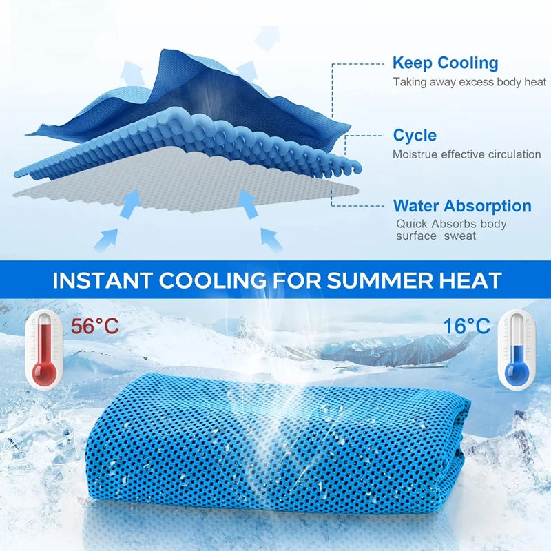 Instant Cooling Towel with Carry Case — Blue — photo 3