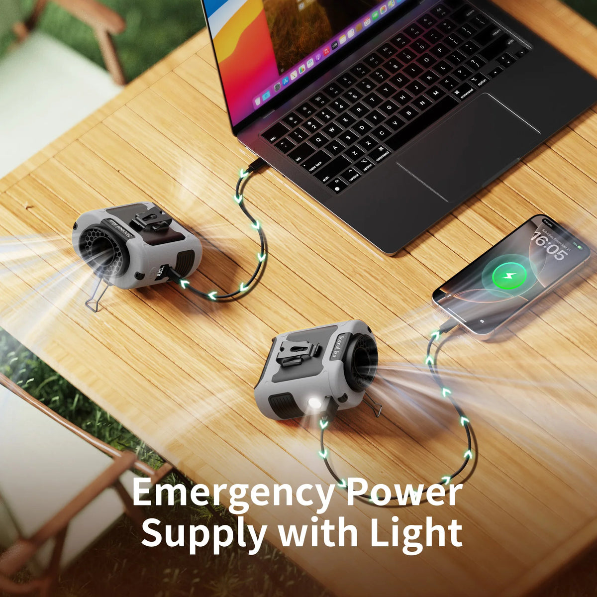 Portable Waist Fan with Power Bank & Light — photo 5