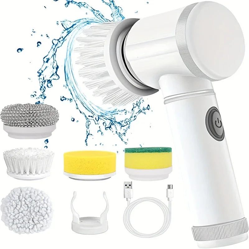 Cordless Electric Spin Scrubber — 5 Brush Heads — photo 1