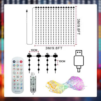 Smart Christmas Curtain Lights — App-Controlled 400 LED Pixel Display — photo 6
