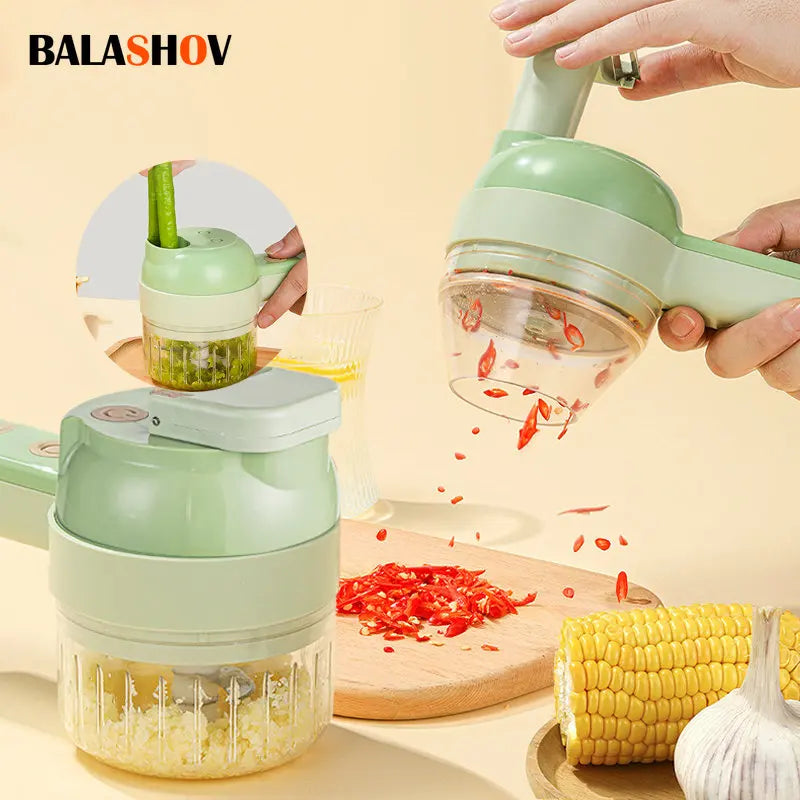 Cordless 4-in-1 Vegetable Chopper & Slicer — photo 1