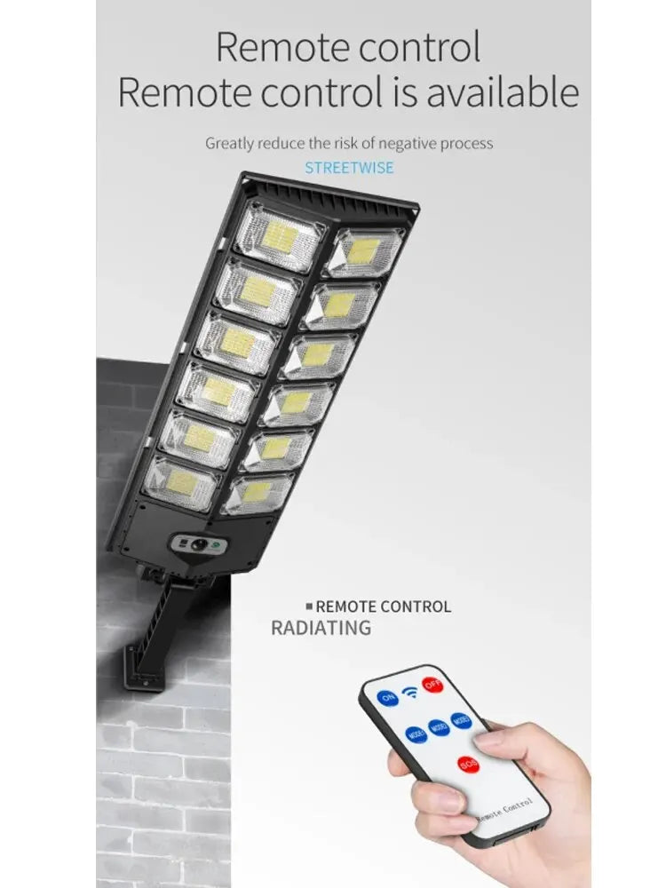 Solar Wall & Street Light with Motion Sensor & Remote — photo 5