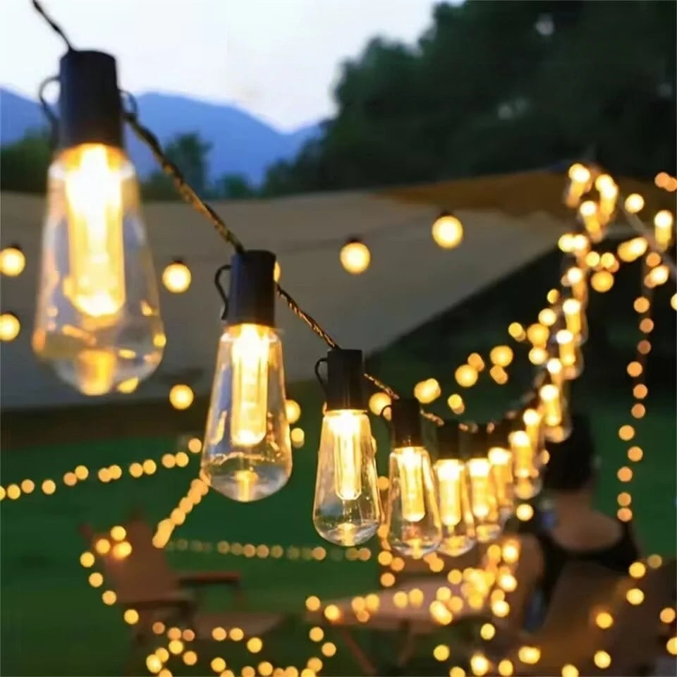 Solar Festoon String Lights — 5 m, 10 Bulbs — photo 2