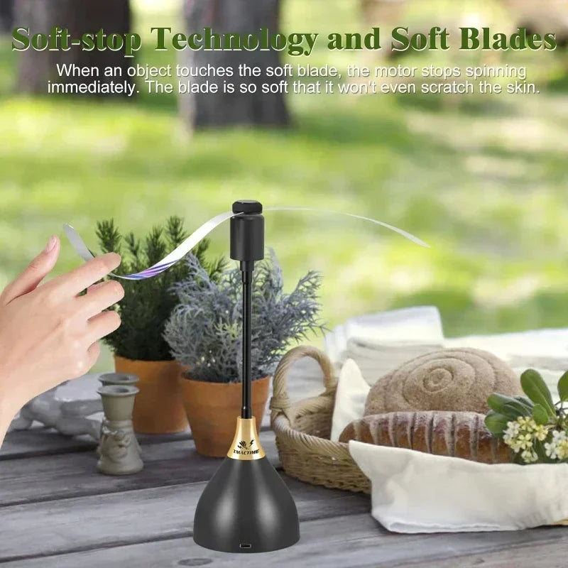 Table Fly Fan — Soft Blades, Rechargeable — photo 3