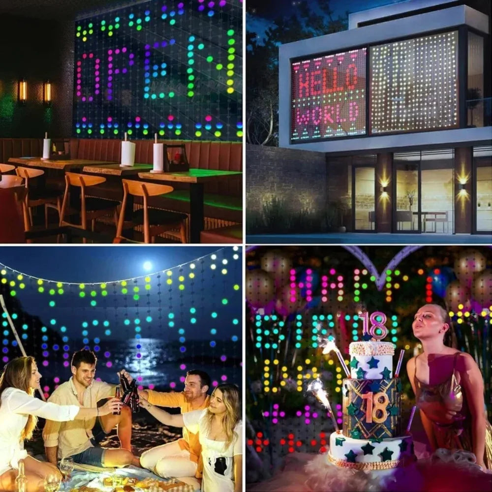 Smart Christmas Curtain Lights — App-Controlled 400 LED Pixel Display — photo 4